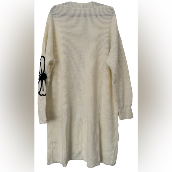 Cream Open Sweater with Black Floral Accents, Size 3X - NWOT - Picture 5 of 9